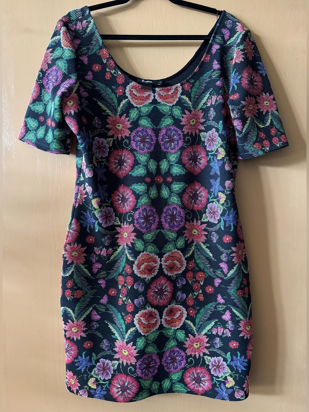 Desigual XXL Floral Garden Vest Body Con Dress